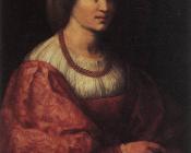 安德烈 德尔 萨托 : Portrait of a Woman with a Basket of Spindles